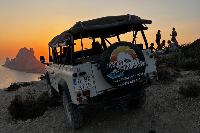 Combo : Boat, 4x4, hiking in Es Vedra for sunset - Guided Hiking on Es Vedrà: Caves, Rock Formations, and a Sunset Payoff