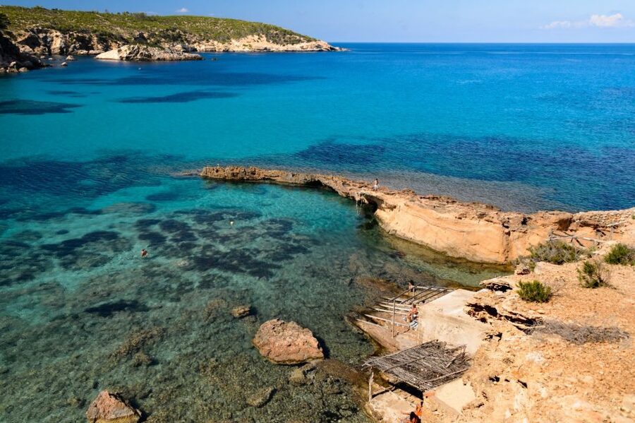 Explore Ibiza's Hidden Coves: No-License Boat Rental - Cala Bassa and Cala Comte: the main swim-and-relax stretch