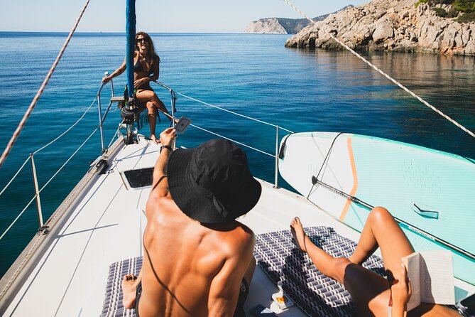 Half Day Private Sailboat around Ibiza's Coves - Stop 4: sailing close to Es Vedrà—photos and myth from the water