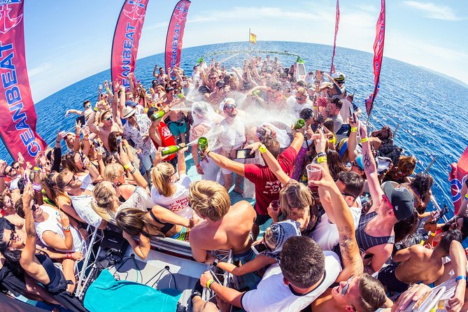 Ibiza Ocean Club Boat Party with 3 Hours Premium Drinks and DJ - Two Decks, an MC, and How the Dance Area Actually Works