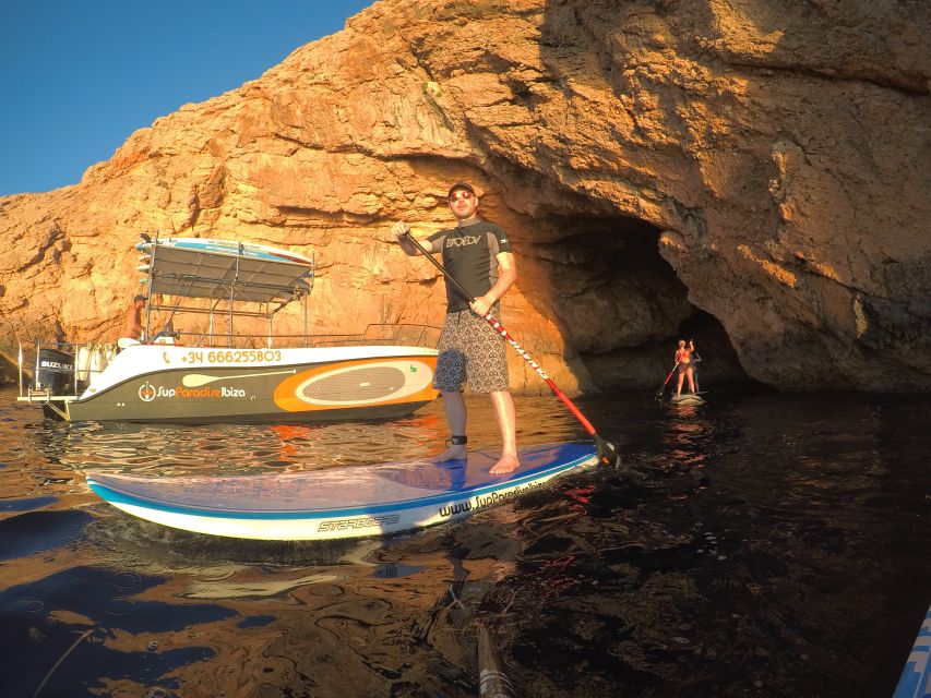 Ibiza: Paddlesurf and Snorkeling Boat Trip - Stop Sequence: Transportation, Training, Then Time in the Water