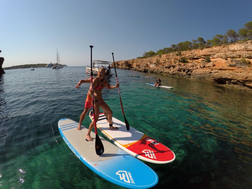 Ibiza: Paddlesurf and Snorkeling Boat Trip - The 1-Hour SUP Portion: Coaching While the Boat Stays Right There