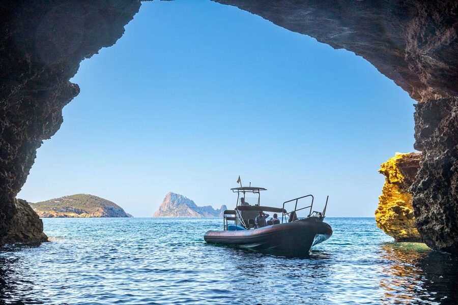 Ibiza: Private SpeedBoat to Es Vedra & Atlantis + Snorkel - Private speedboat energy: why the west coast works best by sea
