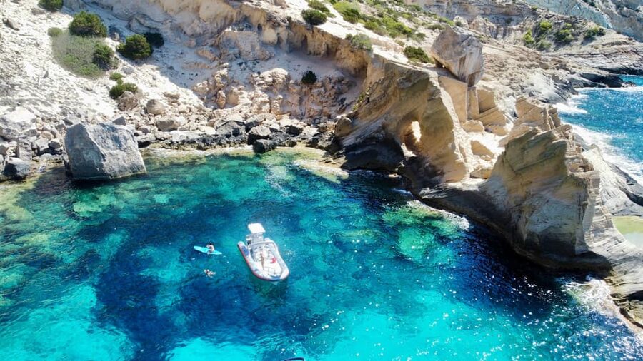 Ibiza: Private SpeedBoat to Es Vedra & Atlantis + Snorkel - The full route: photo stops, passes, and the main Es Vedrà moment