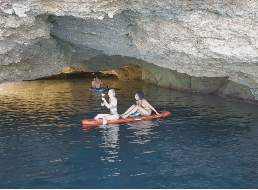 Ibiza: Snorkeling and SUP Paddle, Beach and Cave Boat Tour - Onboard comfort: drinks, music, and the “chill” design