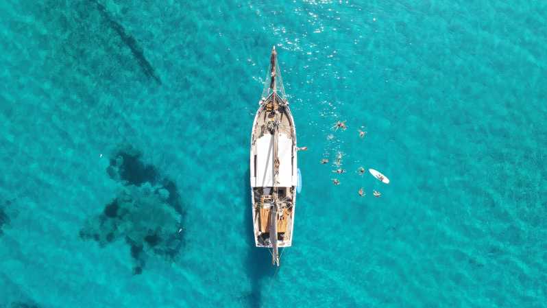 Ibiza Wooden Sail Boat Trip to Formentera - Formentera Stop: Crystal Water and Included Play Time