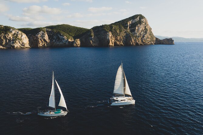 Unforgettable Catamaran Experience in Formentera - LAGOON 400 - Stop 4: Cala Saona and its red-cliff cove mood